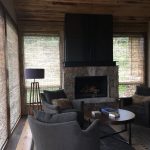 Fabritec Natural Woven Shade in family room in Wolcott, CO